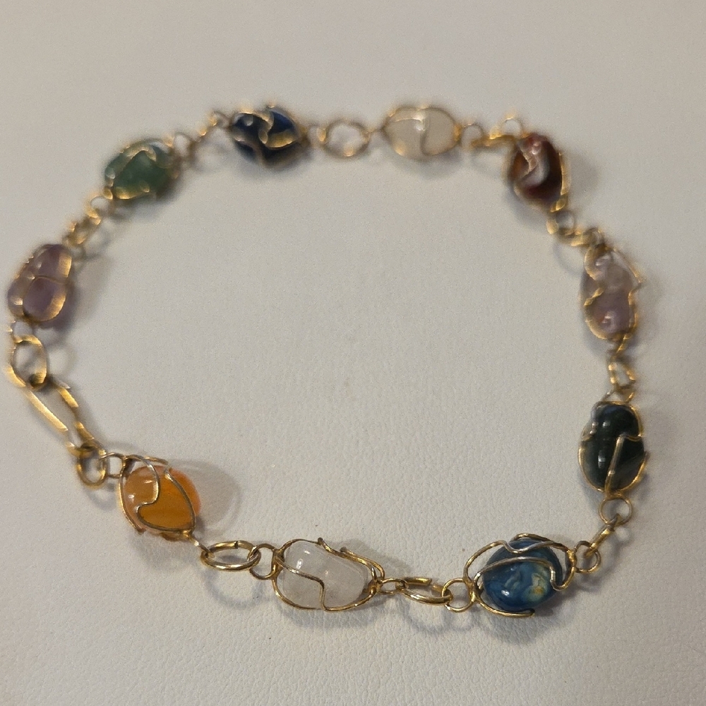 Elegant Multi-Color Gemstone Bracelet